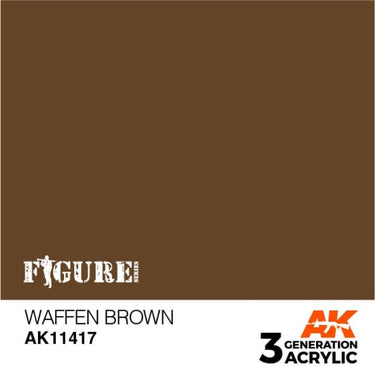 AK Interactive AK11417 Figure Series Waffen Brown Acrylic Paint 17ml 3rd Generation